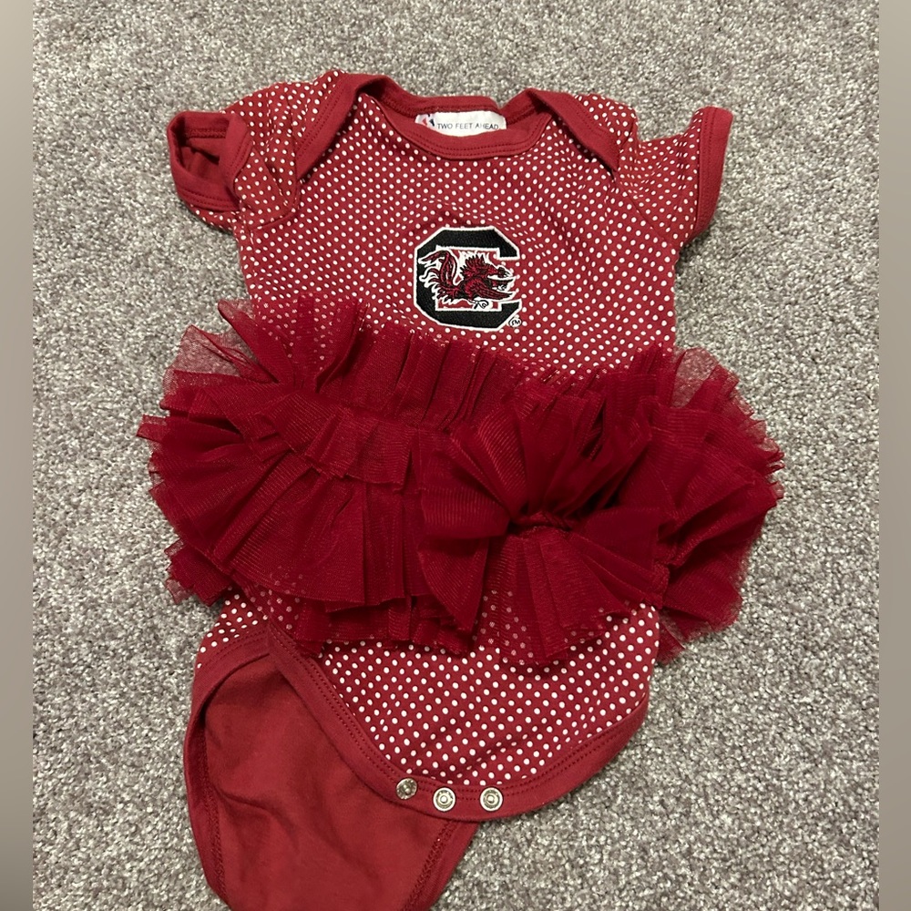 Gamecock tutu onesie